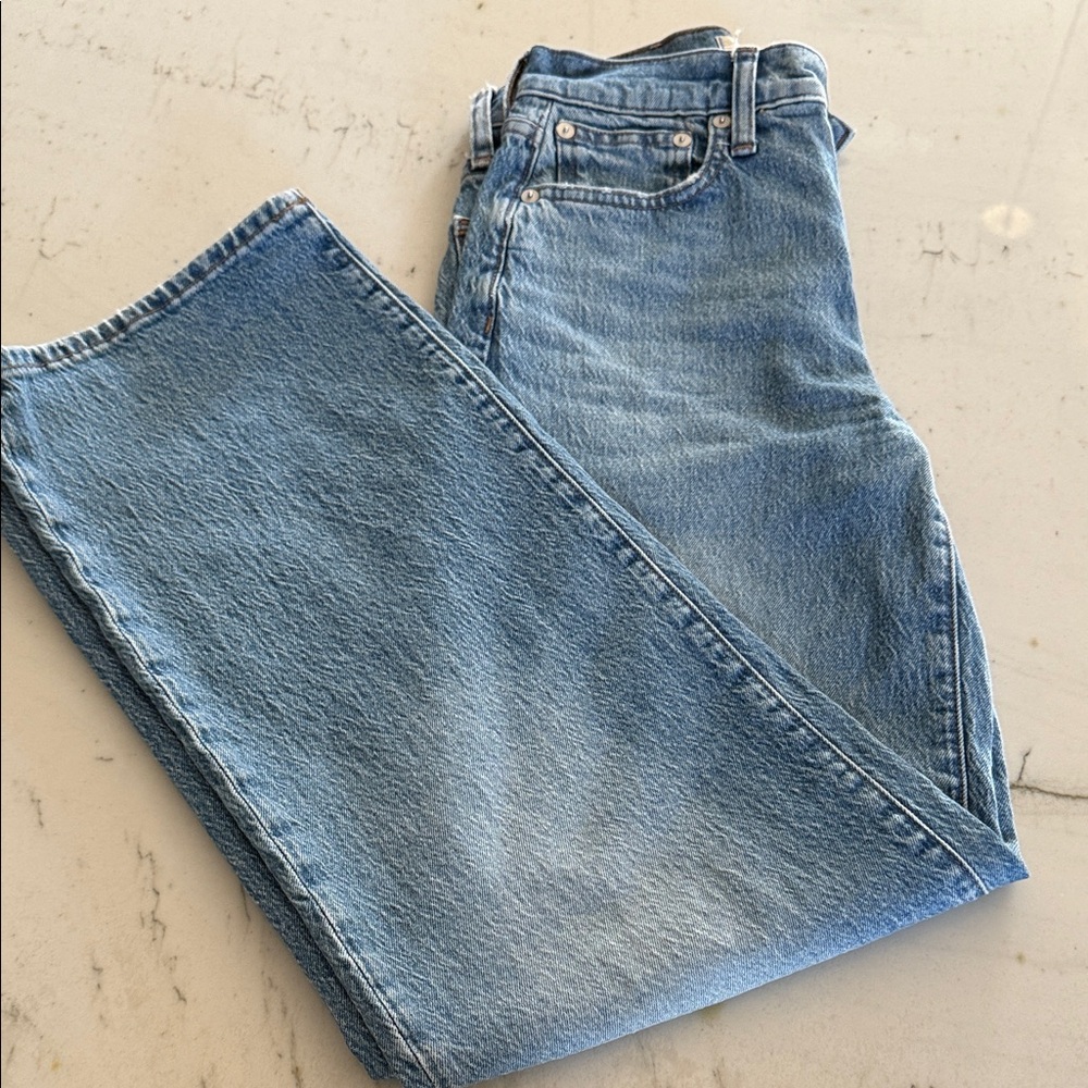 Madewell Light Blue Wide Leg Jeans